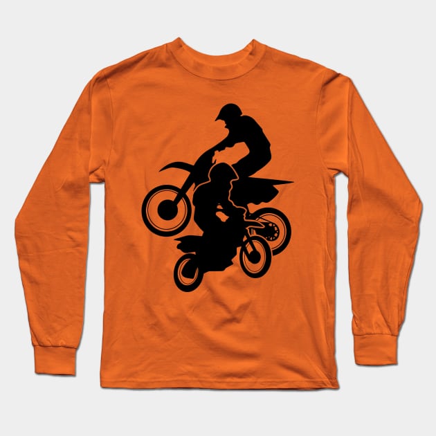 Motocross Dirt Bikes Off-road Motorcycle Racing Long Sleeve T-Shirt by hobrath